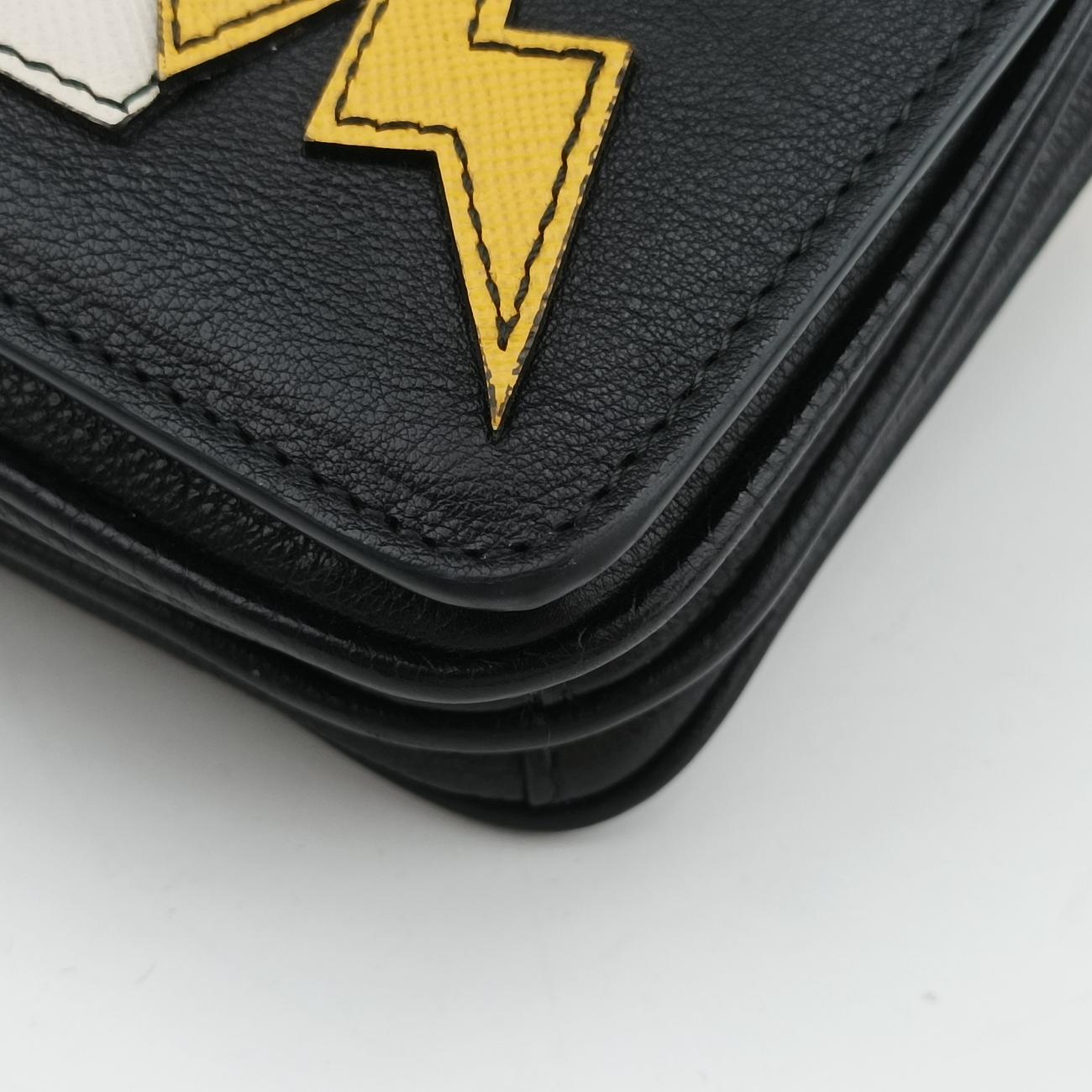 Robot Flap Black×Multicolour Leather 1BD055 117 Gロボットフラップ ブラック×マルチカラー レザー 1BD055 117 G