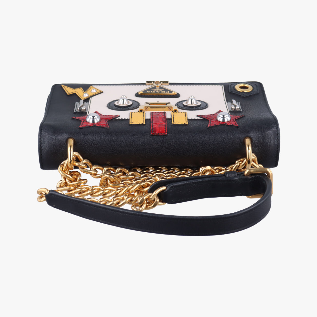 Robot Flap Black×Multicolour Leather 1BD055 117 Gロボットフラップ ブラック×マルチカラー レザー 1BD055 117 G