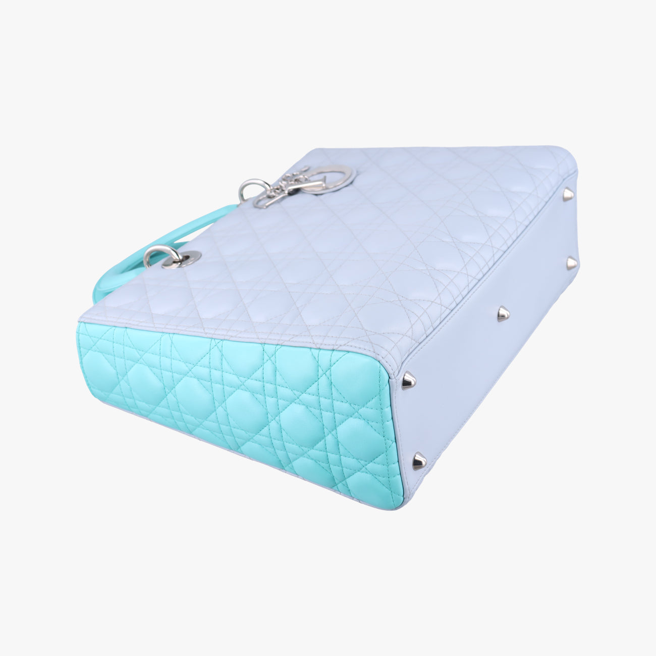 Lady Dior Blue x Light Blue lambskin 15-BO-0163レディディオール ブルー×ライトブルー ラムスキン 15-BO-0163