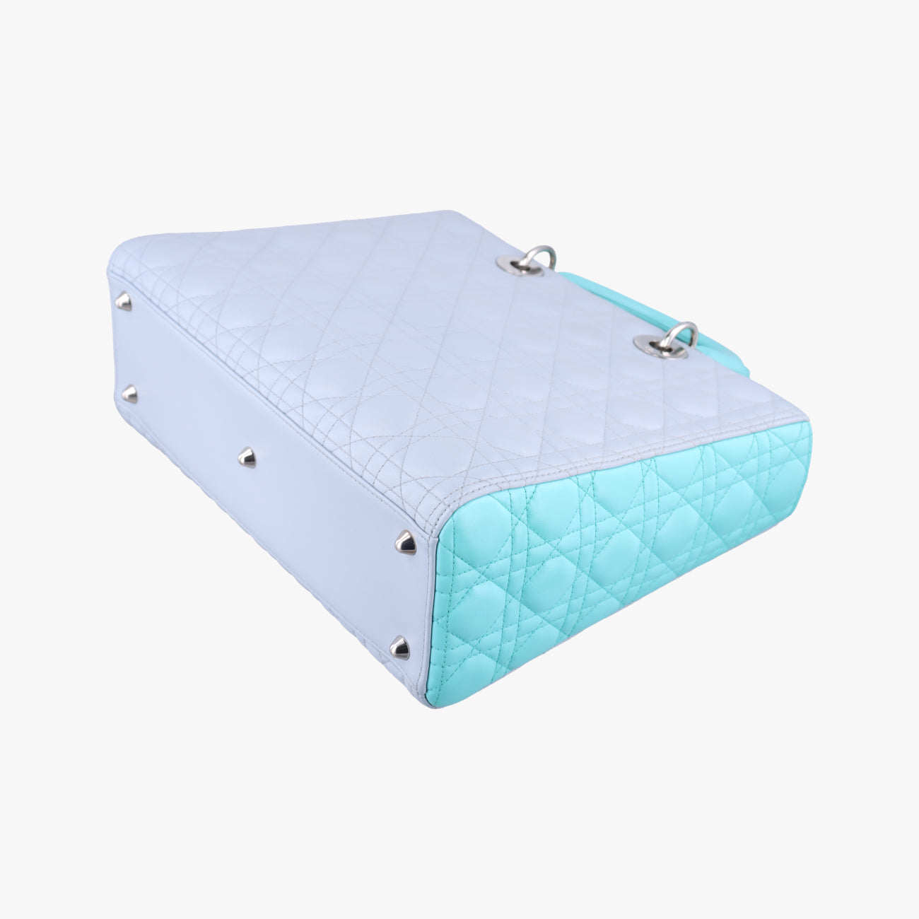 Lady Dior Blue x Light Blue lambskin 15-BO-0163レディディオール ブルー×ライトブルー ラムスキン 15-BO-0163