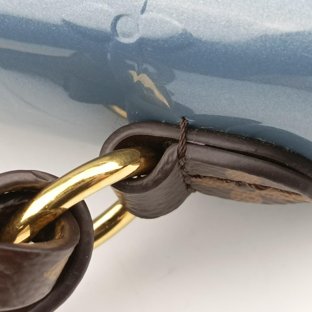 Spring Street PM Blue x Brown Vernis M91029 NZ4188スプリングストリートPM ブルー×ブラウン ヴェルニ M91029 NZ4188