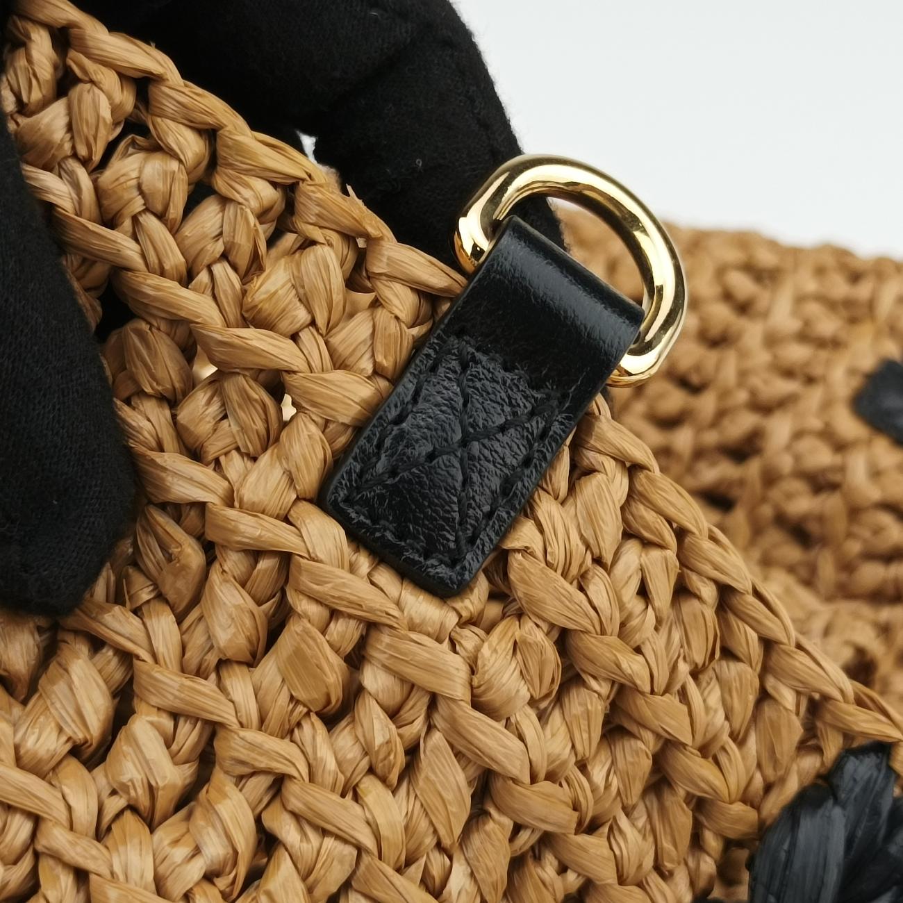 GG Marmont Yellow×Black straw 574432 H028780944GGマーモント イエロー×ブラック ストロー 574432 H028780944