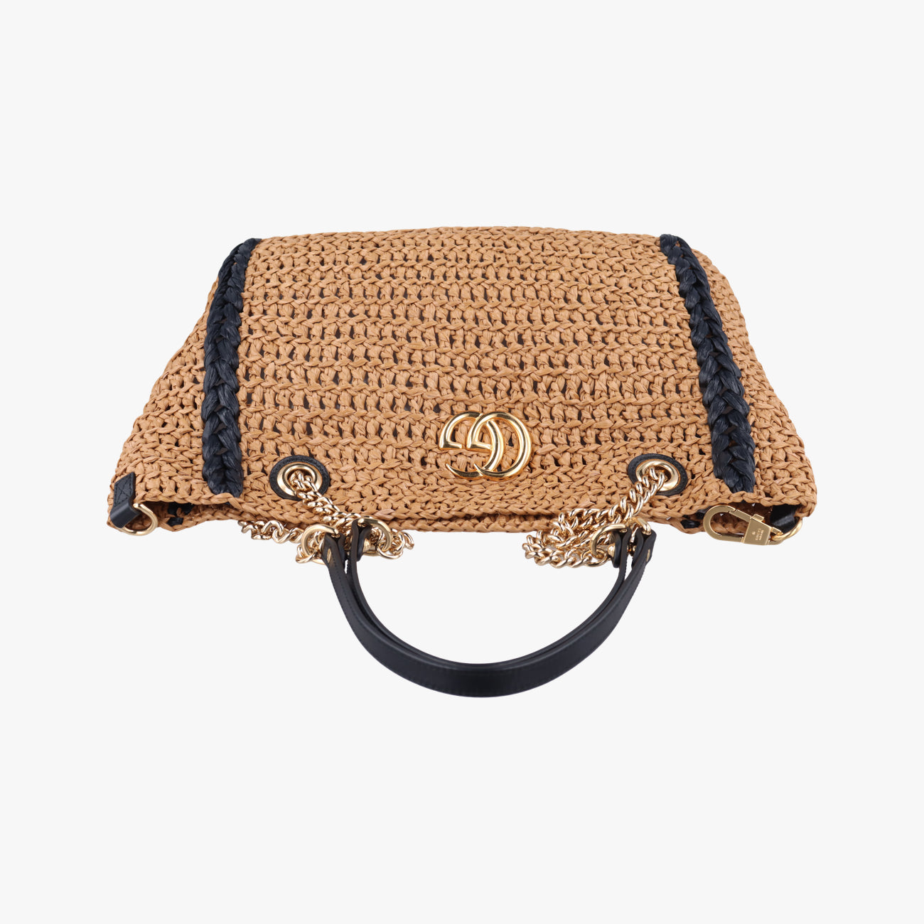 GG Marmont Yellow×Black straw 574432 H028780944GGマーモント イエロー×ブラック ストロー 574432 H028780944