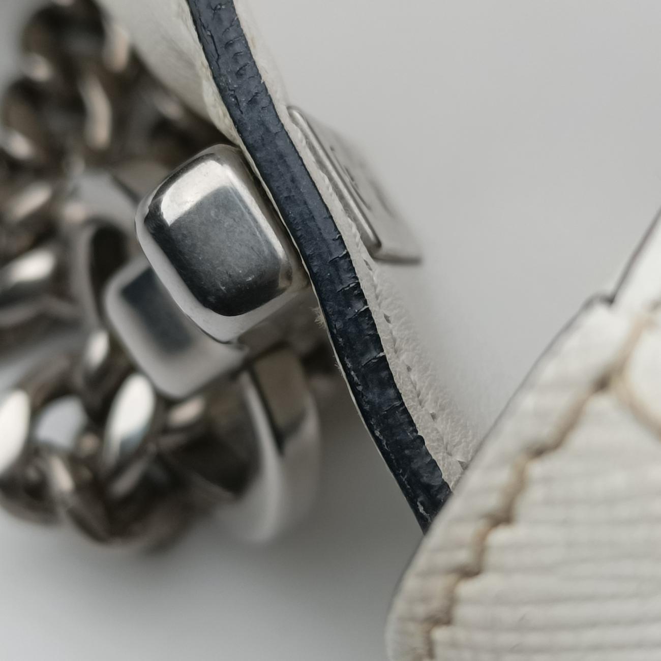 Sidonie White SAFFIANO Leather 1BD219 25 Mシドニー ホワイト サフィアーノレザー 1BD219 25 M