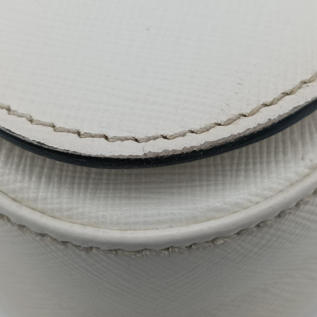 Sidonie White SAFFIANO Leather 1BD219 25 Mシドニー ホワイト サフィアーノレザー 1BD219 25 M