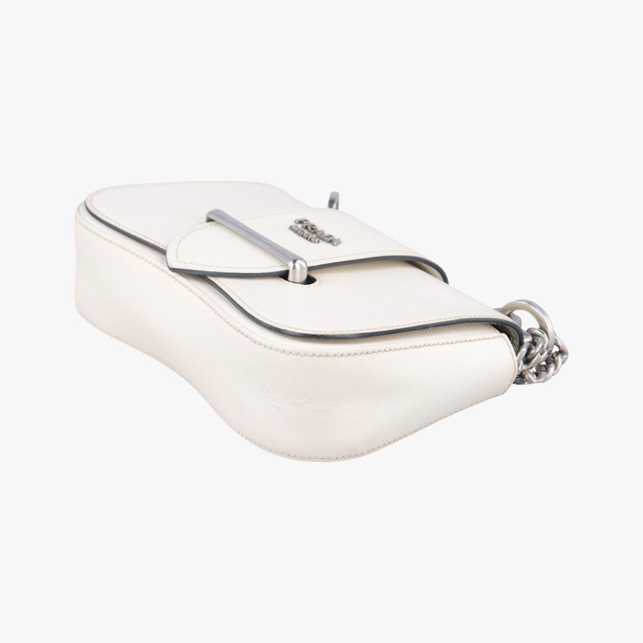 Sidonie White SAFFIANO Leather 1BD219 25 Mシドニー ホワイト サフィアーノレザー 1BD219 25 M