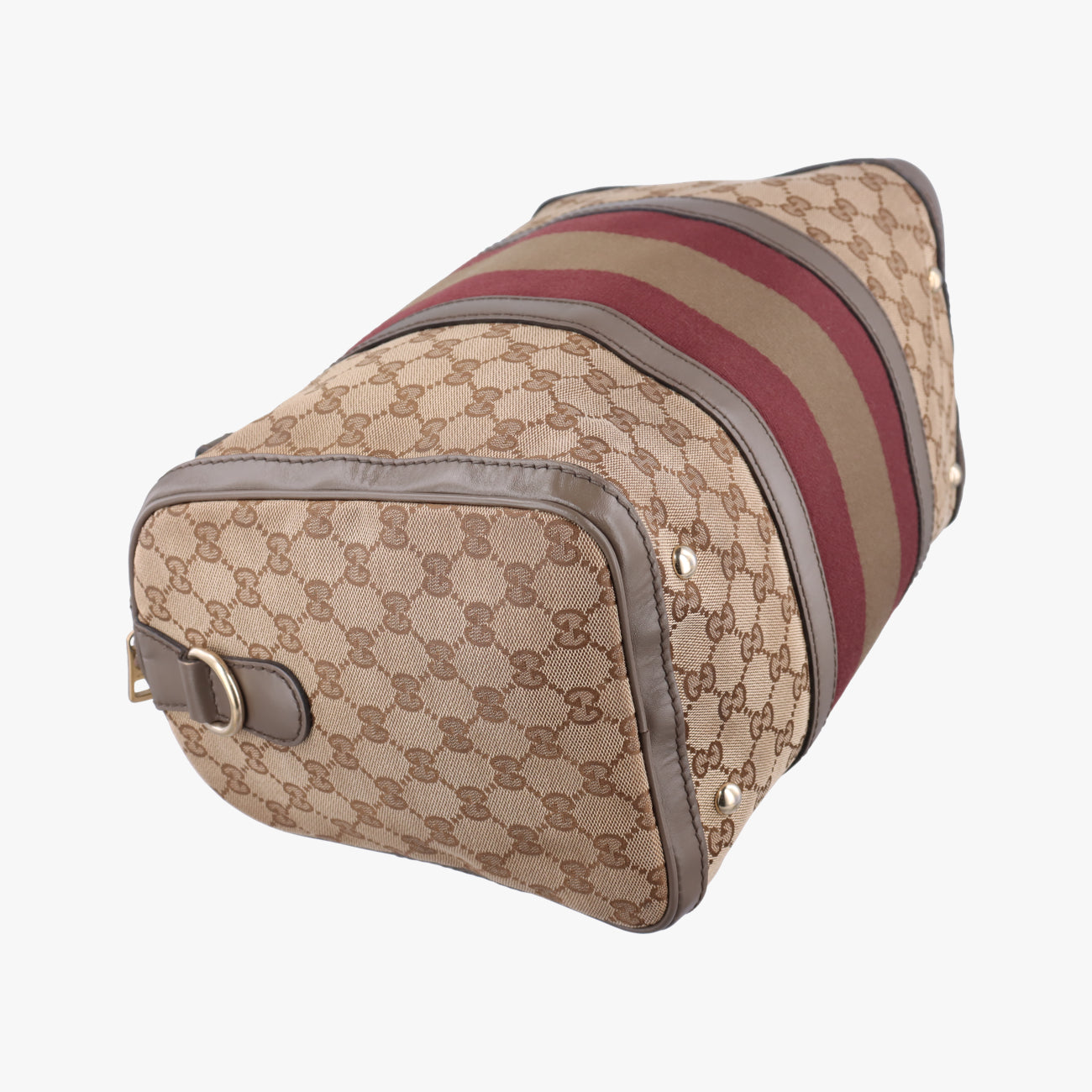 Sherry Line Beige×Burgundy canvas×Leather 247205 D016640384シェリーライン ベージュ×ワインレッド キャンバス×レザー 247205 D016640384