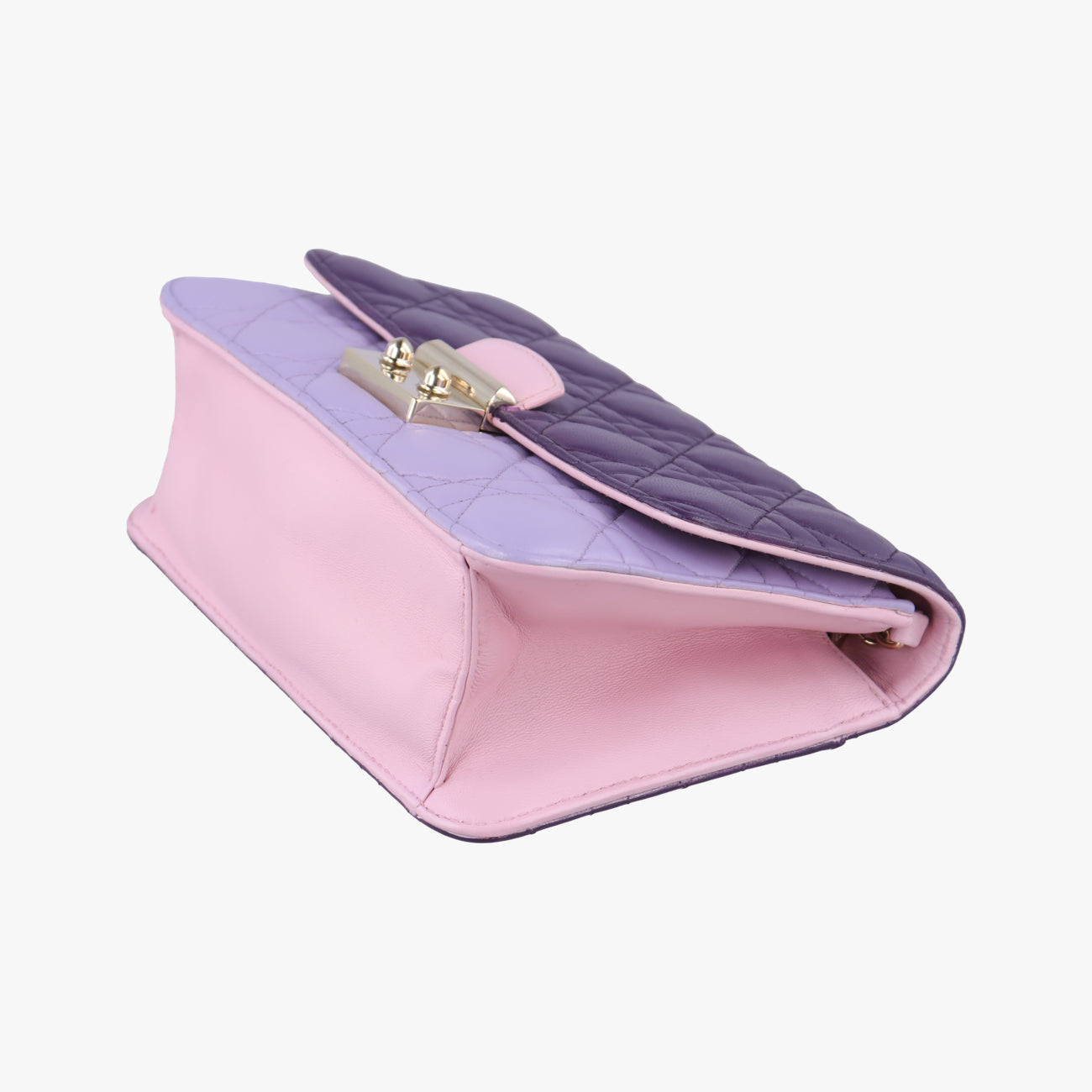 Cannage New Lock Purple x Light Purple lambskin 12-MA-0175カナージュ ニューロック パープル×ライトパープル ラムスキン 12-MA-0175