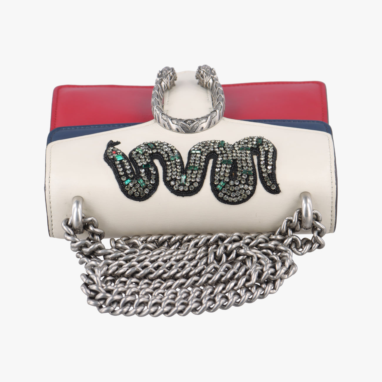 Dionysus Ivory x Red x Navy×Multicolour Leather 421970 I021203688ディオニュソス アイボリー×レッド×ネイビー×マルチカラー レザー 421970 I021203688