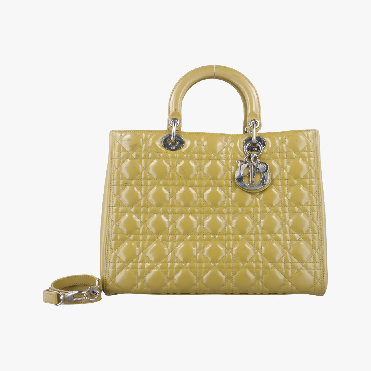 Lady Dior Yellow Patent 09-MA-1120 Aレディディオール イエロー パテント 09-MA-1120 A