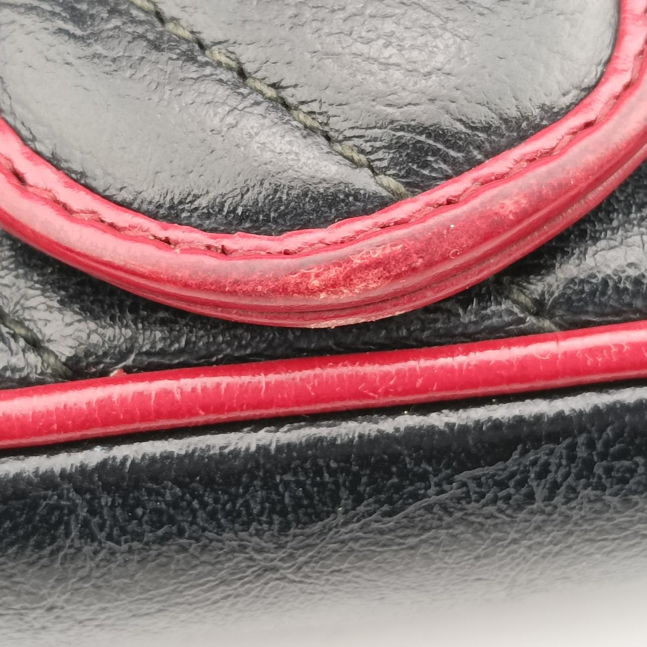 GG Marmont Black×red Leather 443497 F029673235GGマーモント ブラック×レッド レザー 443497 F029673235