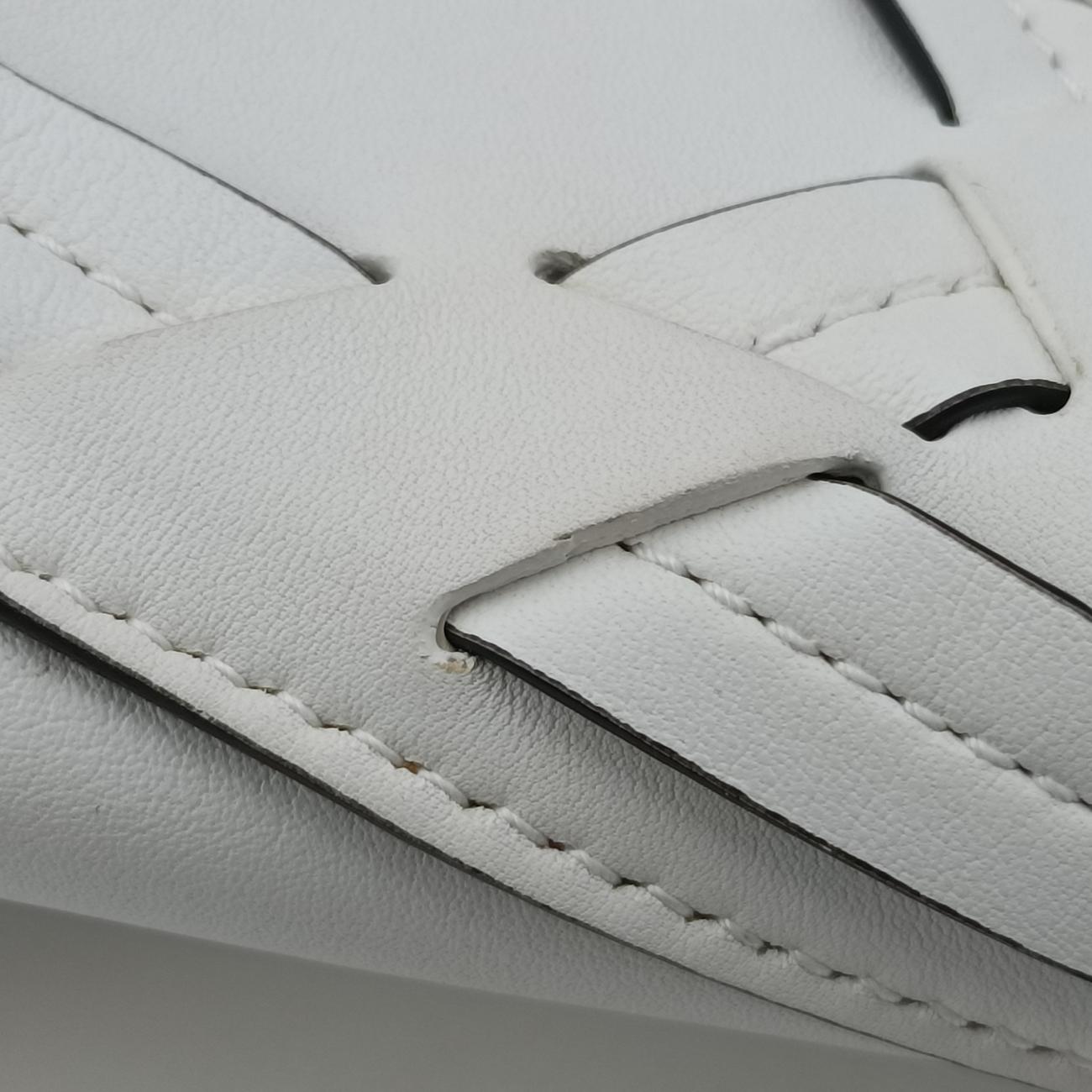 Cannage Detail Shopper Tote White Leather 01-RU-0136カナージュディテール ショッパートート ホワイト レザー 01-RU-0136