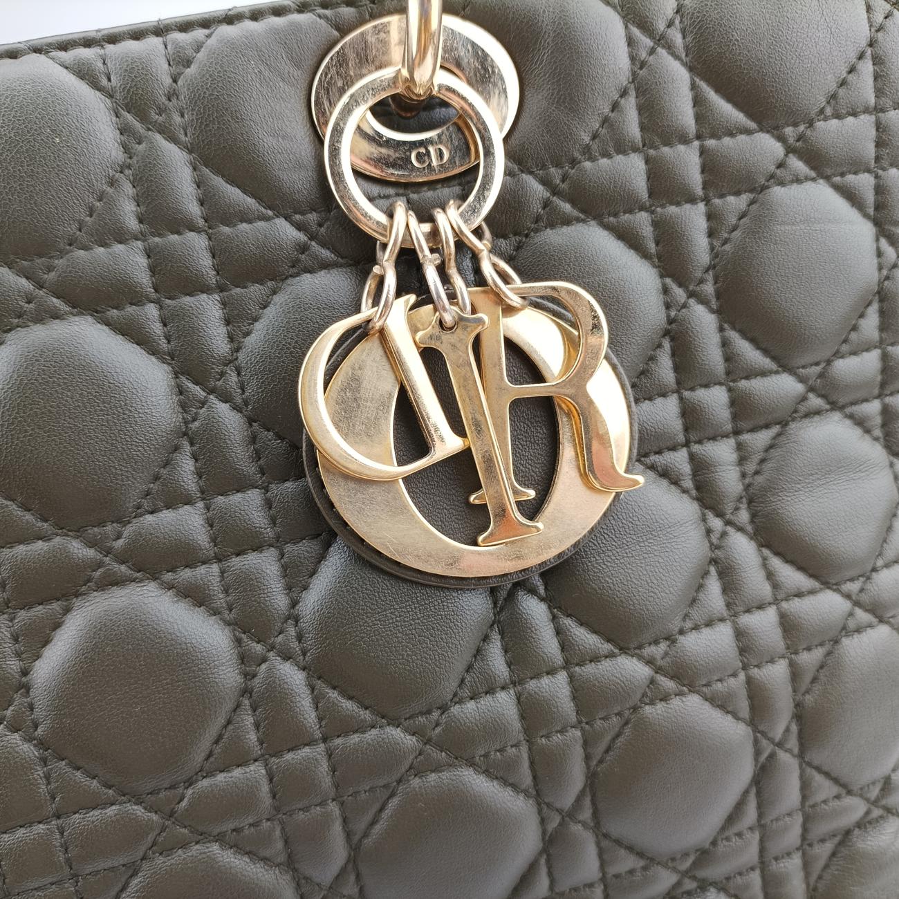 Lady Dior Green lambskin 08-MA-0140レディディオール グリーン ラムスキン 08-MA-0140
