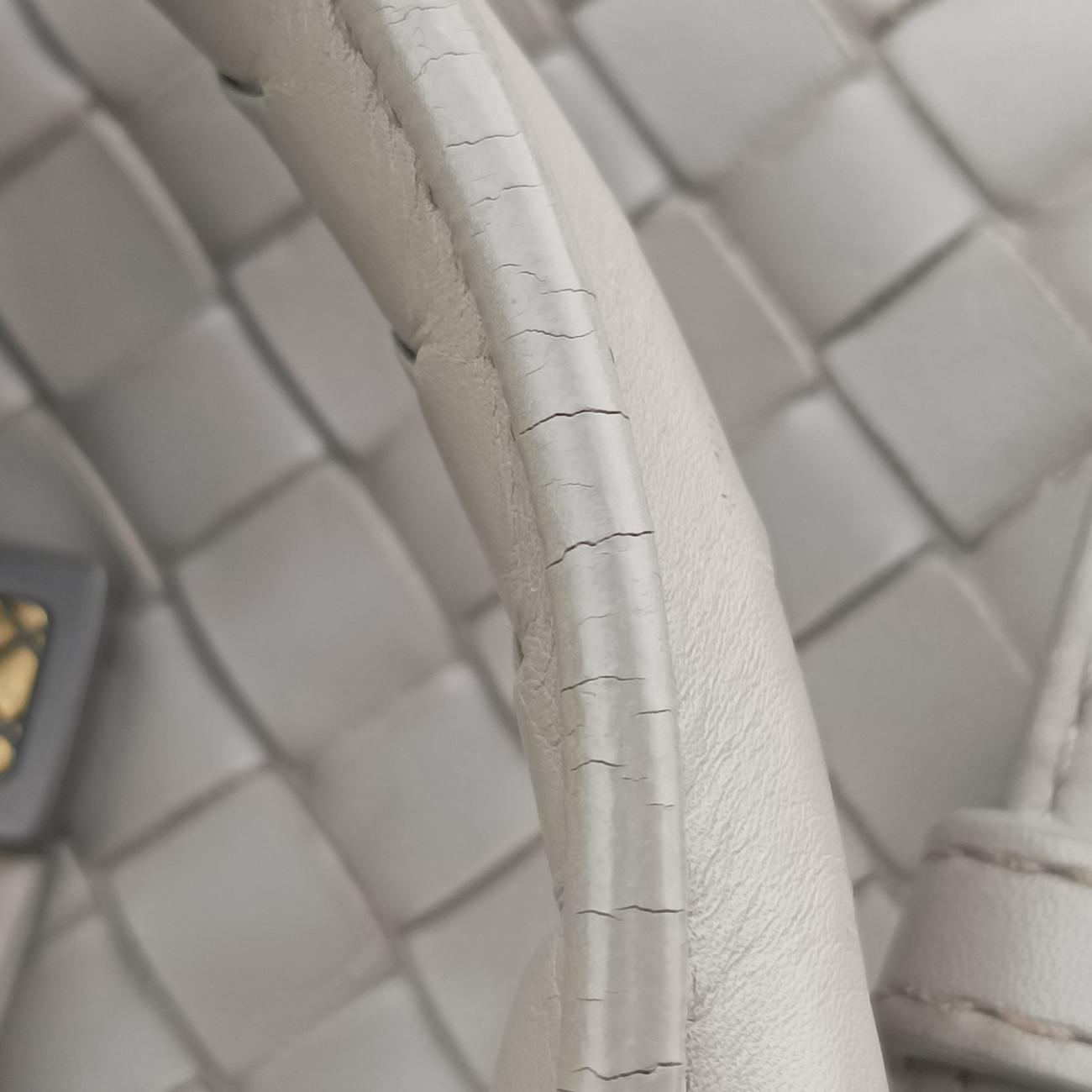 Roma Intrecciato Grey lambskin B07264524Kローマ イントレチャート グレー ラムスキン B07264524K