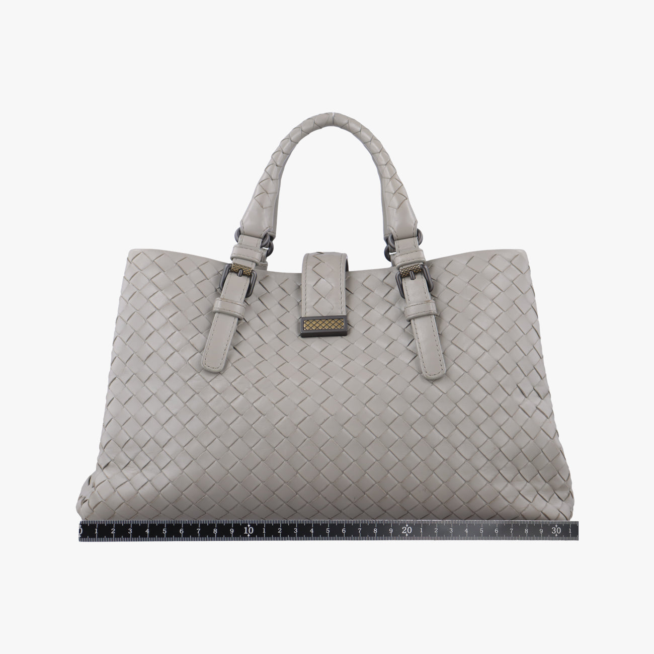 Roma Intrecciato Grey lambskin B07264524Kローマ イントレチャート グレー ラムスキン B07264524K