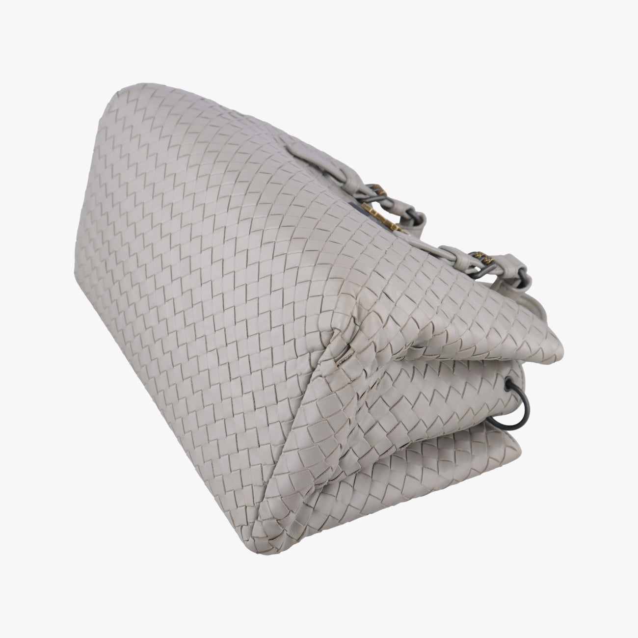 Roma Intrecciato Grey lambskin B07264524Kローマ イントレチャート グレー ラムスキン B07264524K