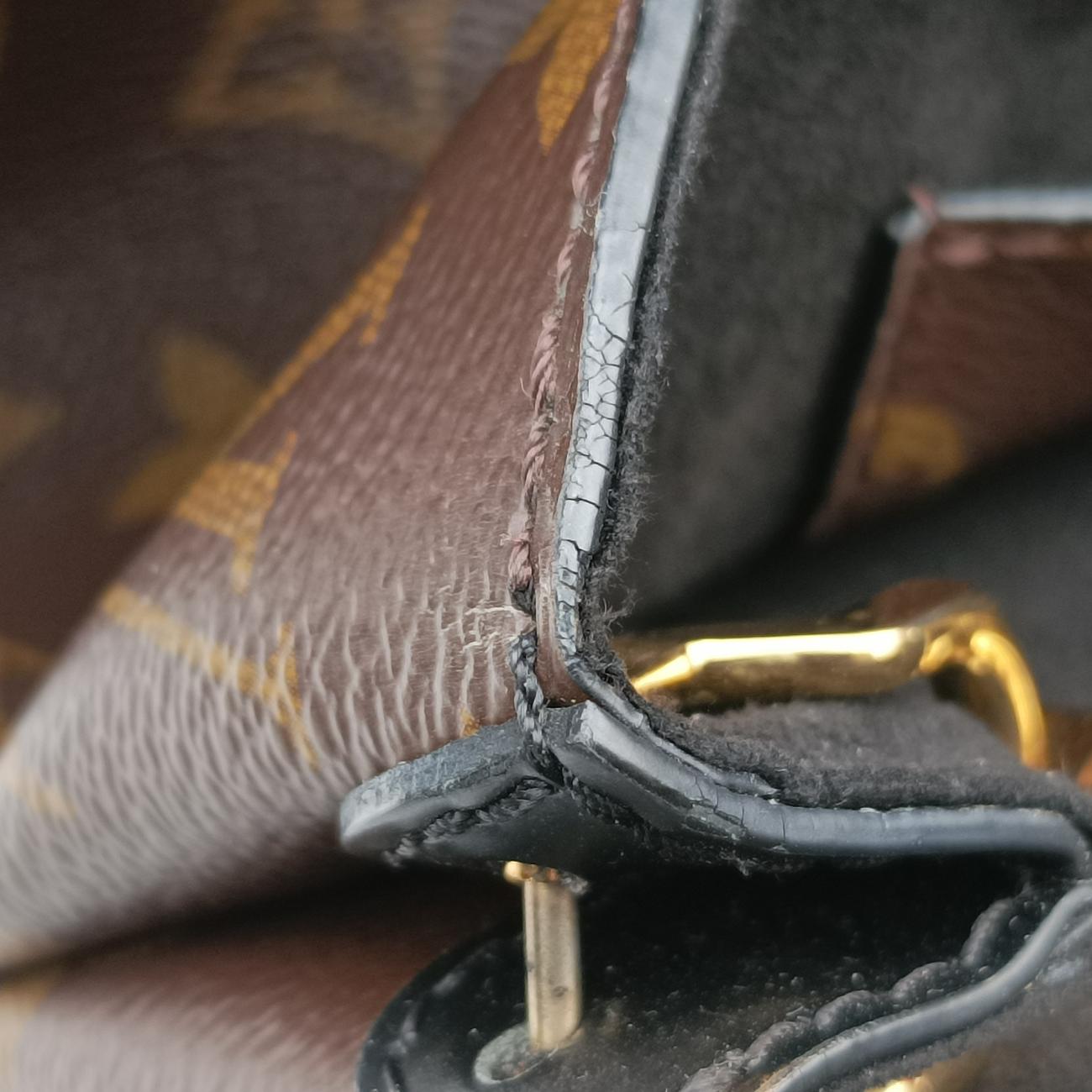 One-handle Flap MM brown×black Monogram Canvas×calf leather M43125 FL0187ワンハンドルフラップMM モノグラム/ブラウン系×ブラック モノグラムキャンバス×カーフレザー M43125 FL0187