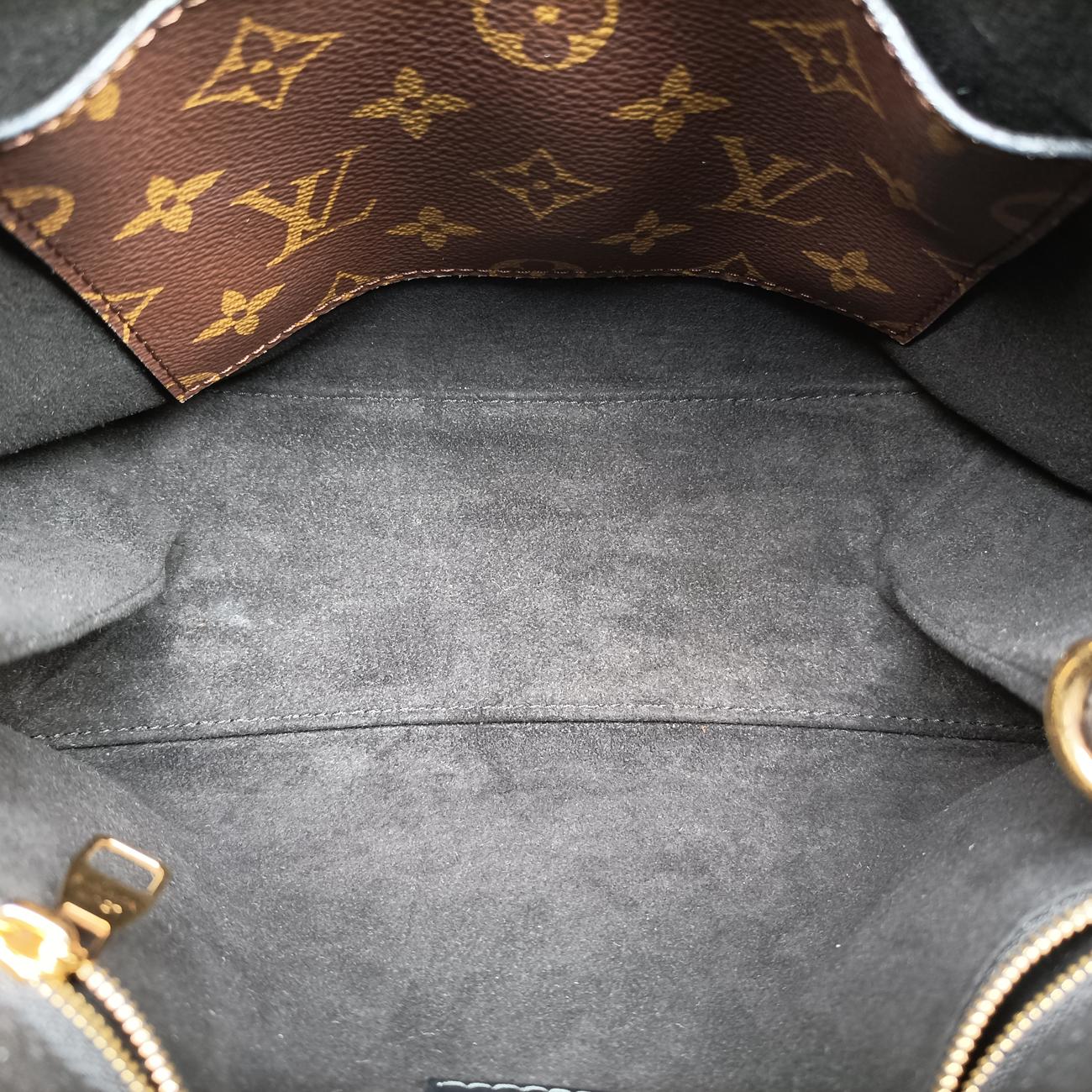 One-handle Flap MM brown×black Monogram Canvas×calf leather M43125 FL0187ワンハンドルフラップMM モノグラム/ブラウン系×ブラック モノグラムキャンバス×カーフレザー M43125 FL0187