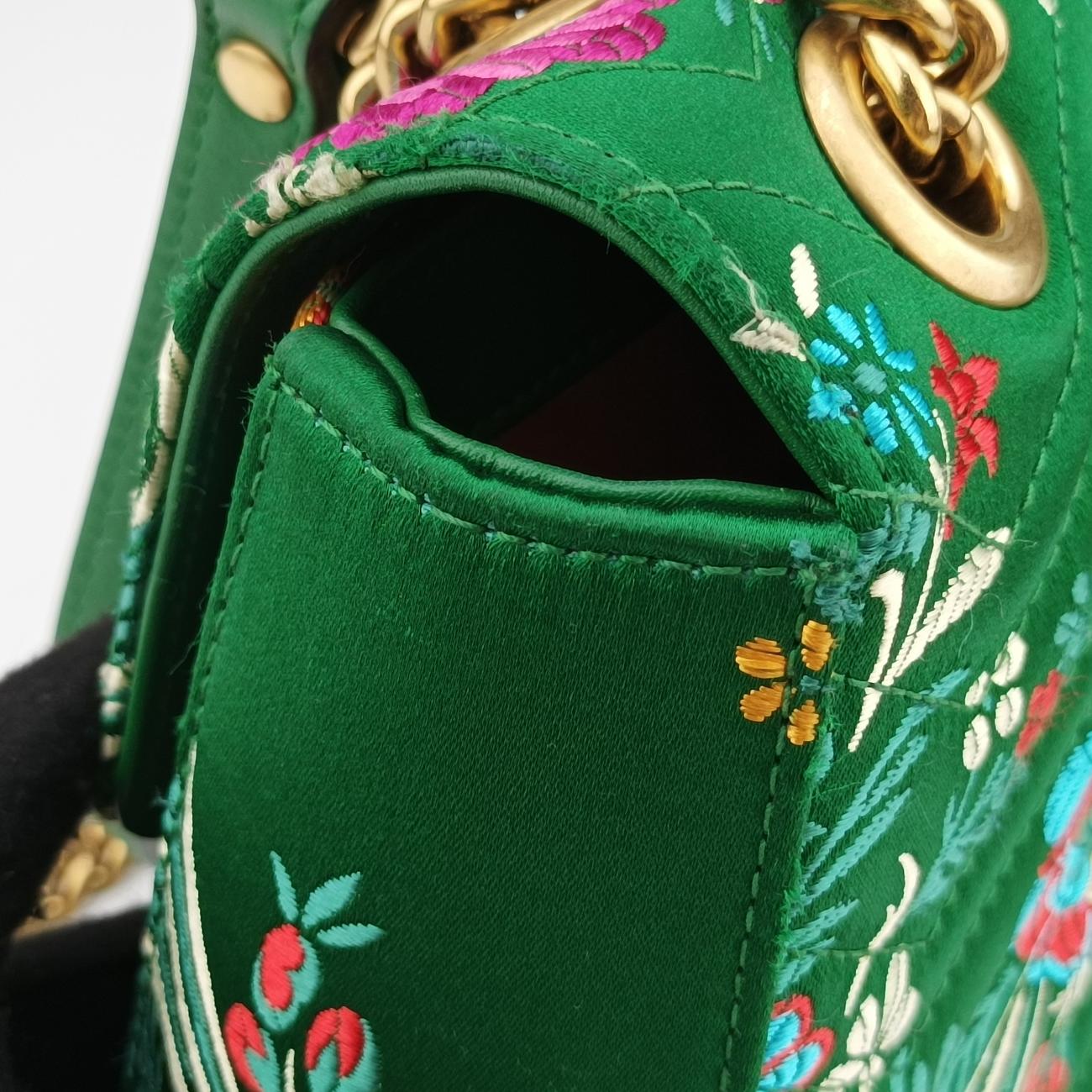 GG Marmont Green×Multicolour silk 443496 D021916302GGマーモント グリーン×マルチカラー シルク 443496 D021916302