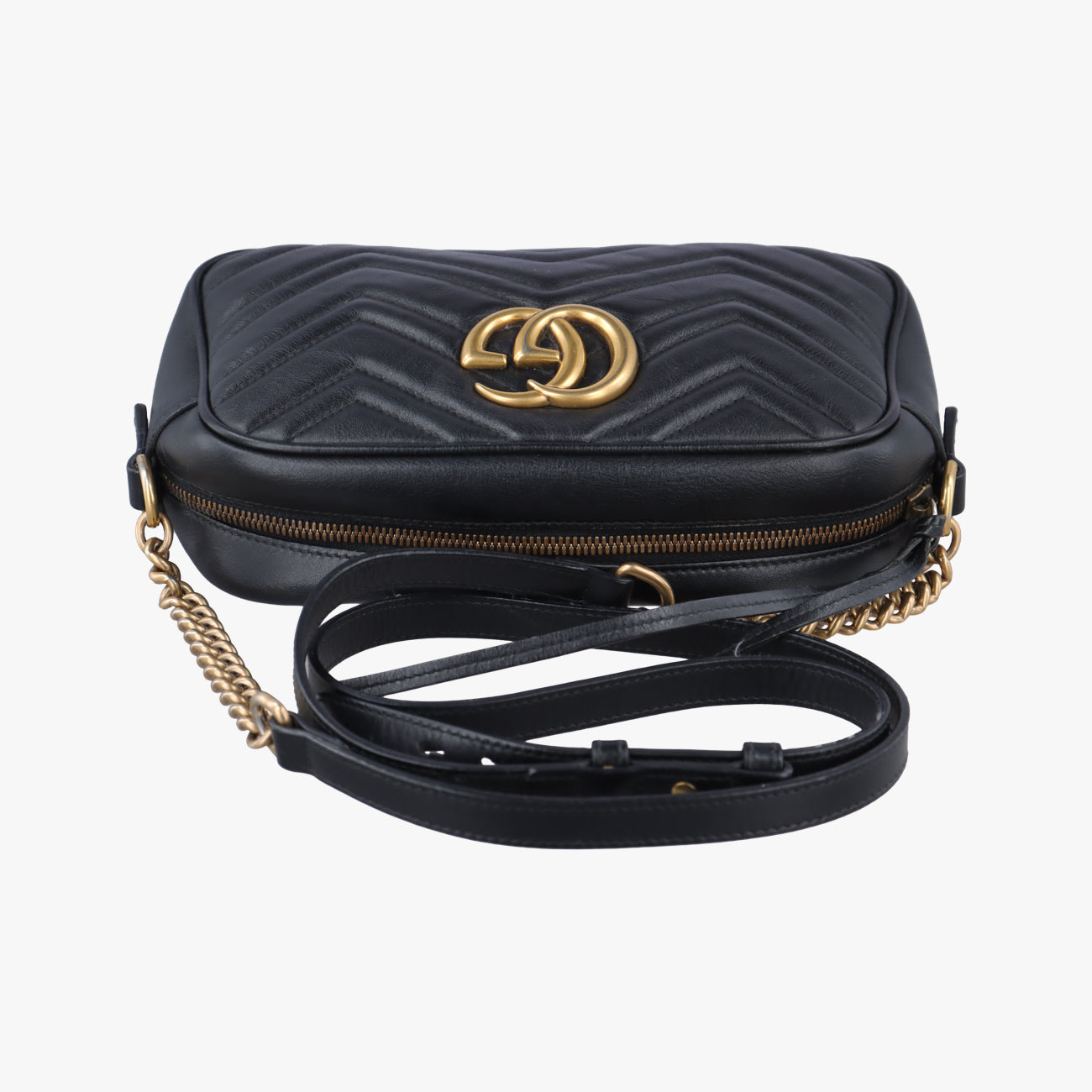 GG Marmont Black Leather 447632 C024512307GGマーモント ブラック レザー 447632 C024512307