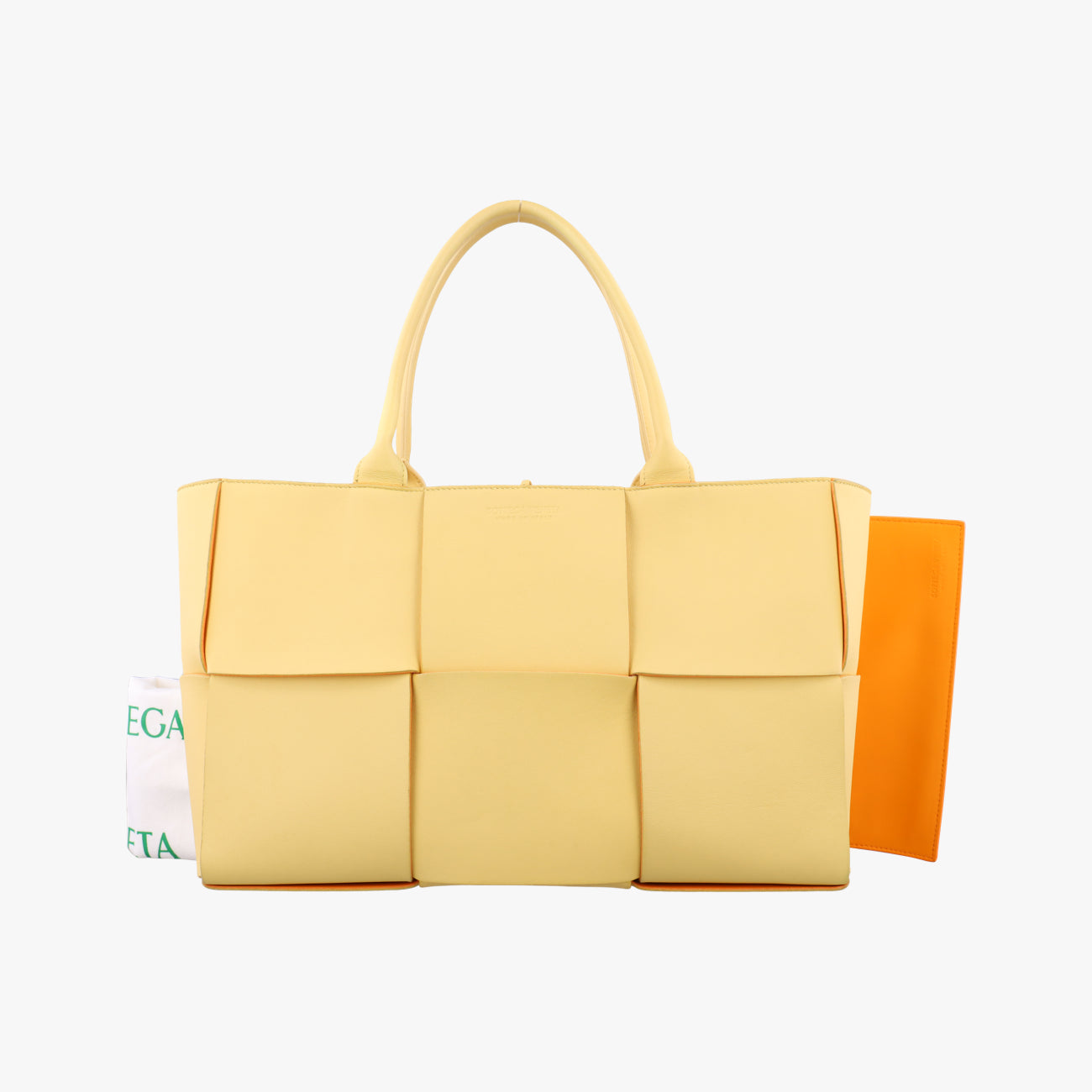 THE ARCO Tote Yellow lambskin B09940971Pスモールザ アルコトート イエロー ラムスキン B09940971P