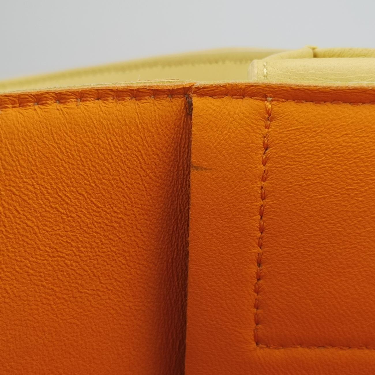 THE ARCO Tote Yellow lambskin B09940971Pスモールザ アルコトート イエロー ラムスキン B09940971P