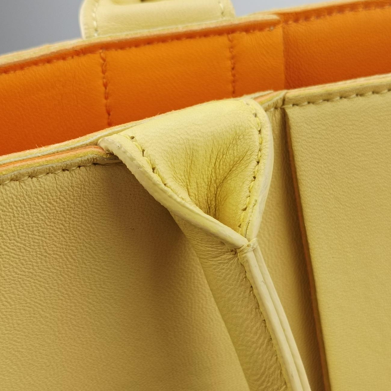 THE ARCO Tote Yellow lambskin B09940971Pスモールザ アルコトート イエロー ラムスキン B09940971P