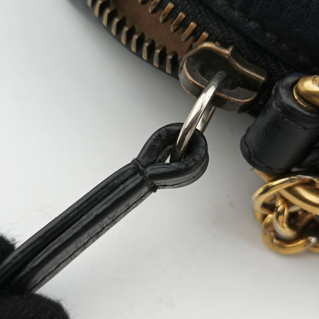 GG Marmont Black Leather 598597 GGマーモント ブラック レザー 598597