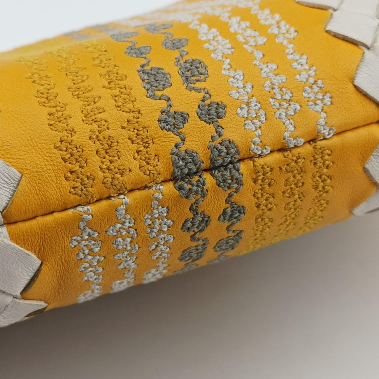 Intrecciato yellow×Multicolour lambskin B07546004Vイントレチャート イエロー×マルチカラー ラムスキン B07546004V