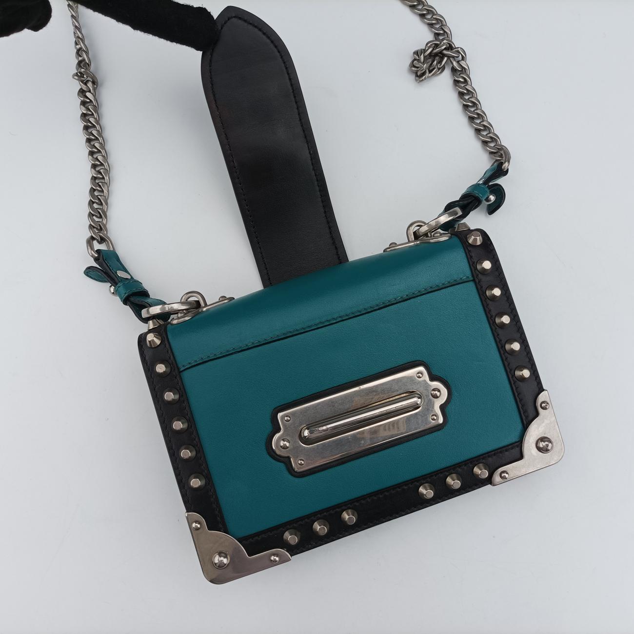 Cahier Green×Black Leather 1BH018 25カイエ グリーン×ブラック レザー 1BH018 25