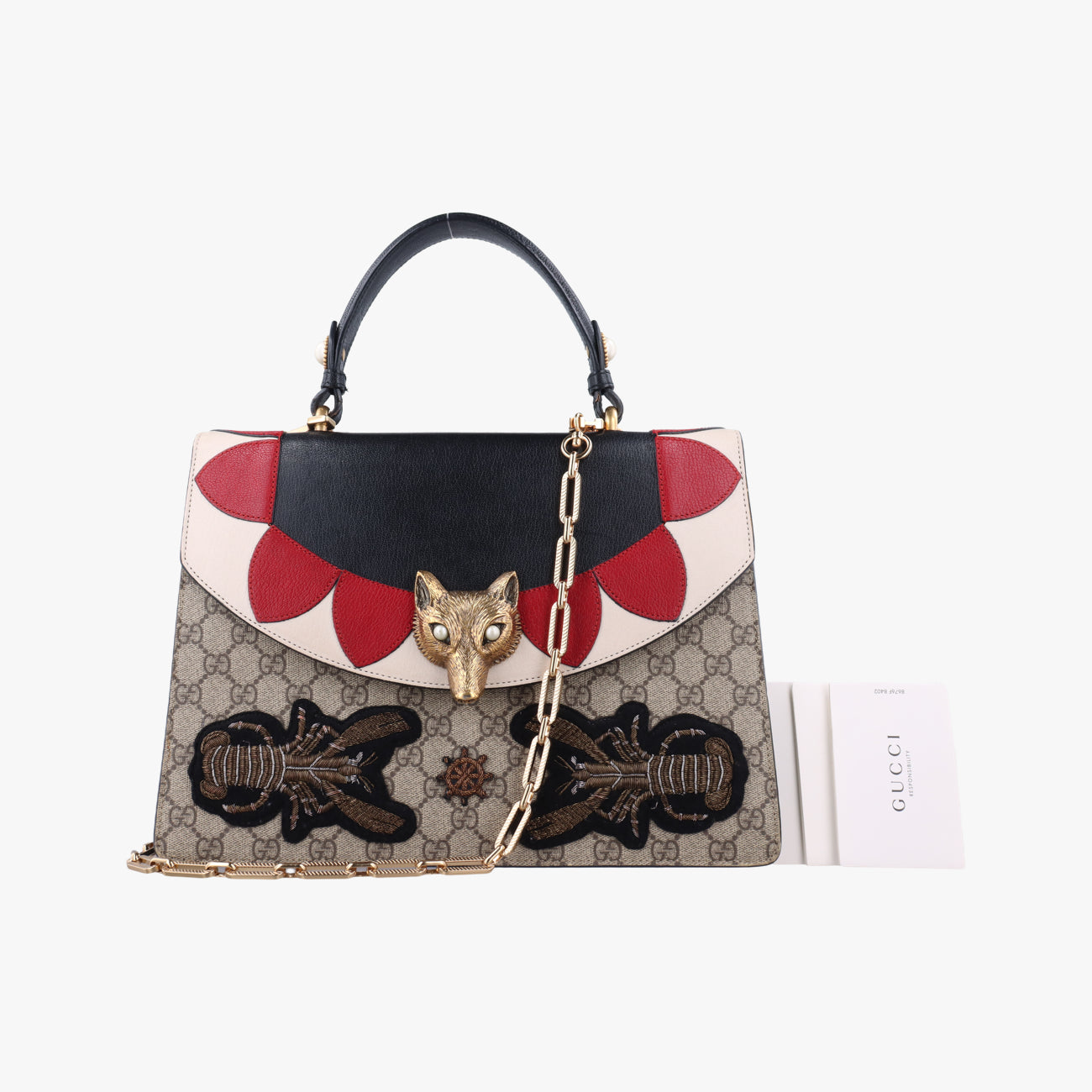 GG Supreme Fox Beige×Multicolour PVC coated canvas x leather 466432 I021575075GG スプリームフォックス ベージュ×マルチカラー PVCコーティングキャンバス×レザー 466432 I021575075