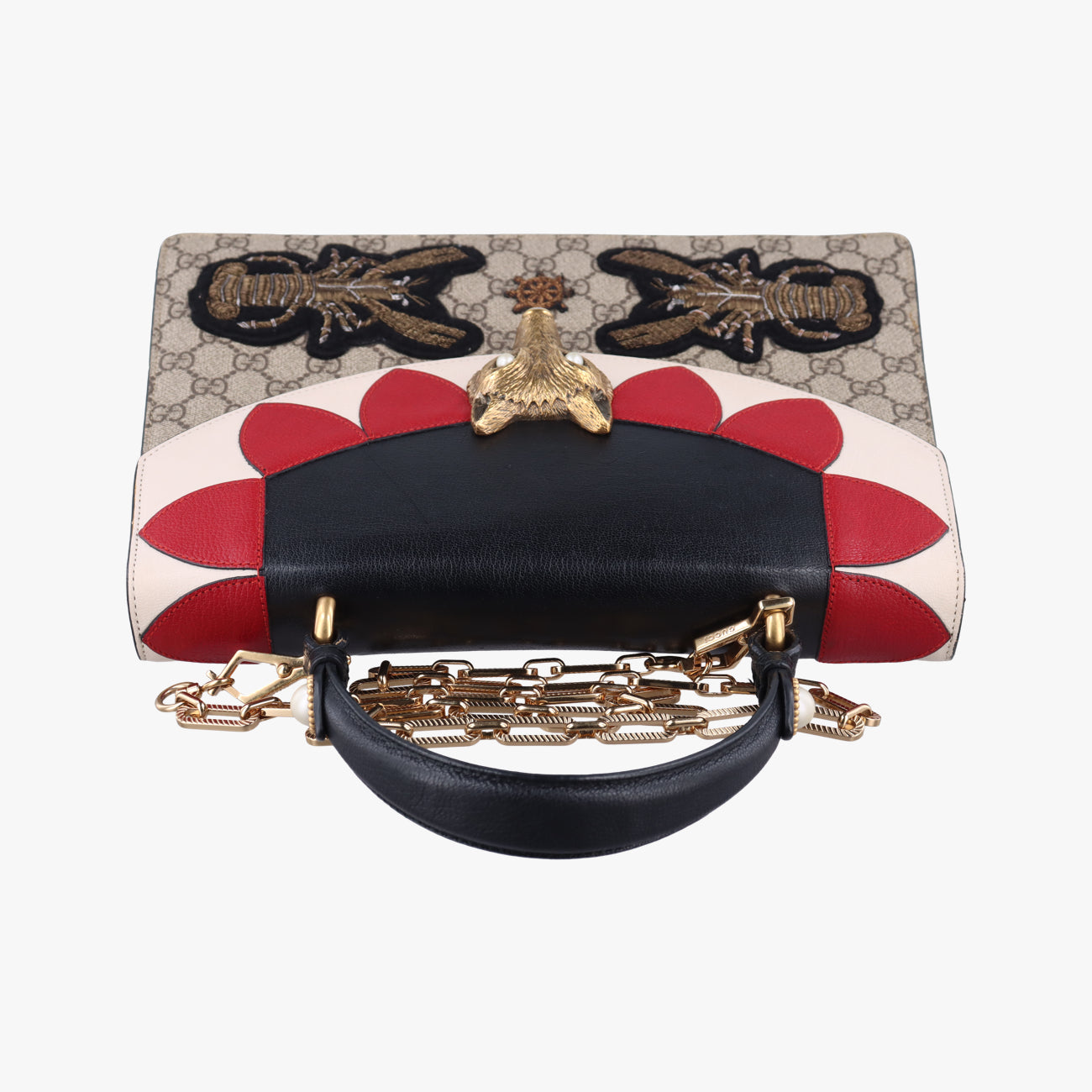 GG Supreme Fox Beige×Multicolour PVC coated canvas x leather 466432 I021575075GG スプリームフォックス ベージュ×マルチカラー PVCコーティングキャンバス×レザー 466432 I021575075