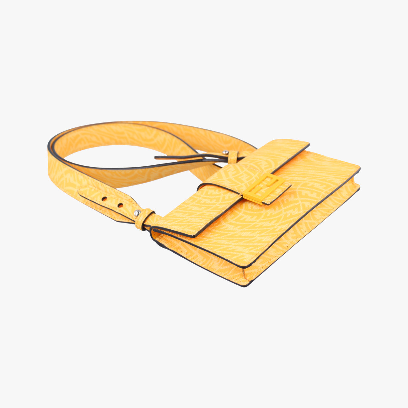 FF Logo Baguette slim Yellow Leather 7M0295 7M0295 AFSM 218-0501バゲット スリム イエロー レザー 7M0295 7M0295 AFSM 218-0501