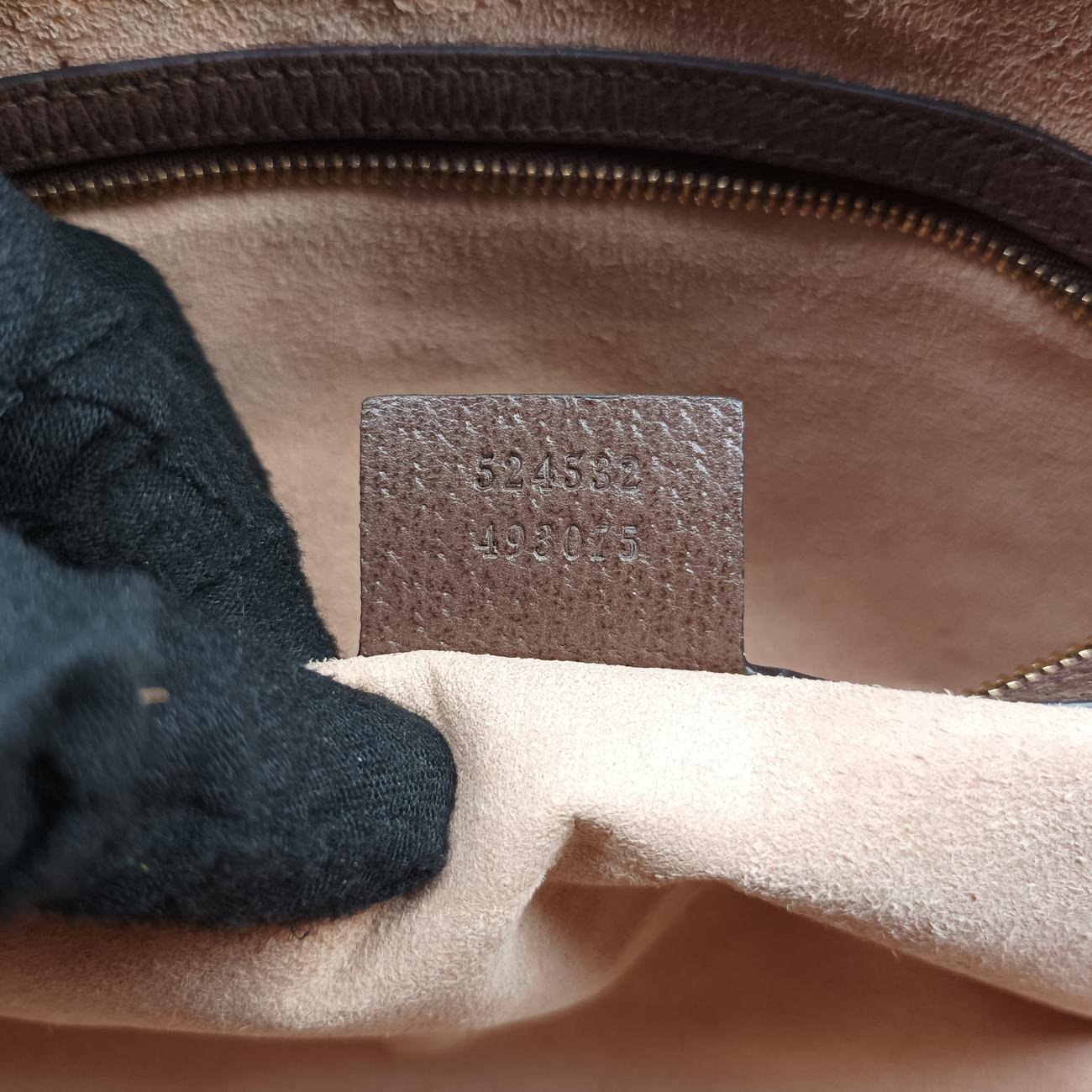 Ophidia GG Small Brown PVC coated canvas 524532 A025022316オフィディア GG スモール ブラウン PVCコーティングキャンバス 524532 A025022316