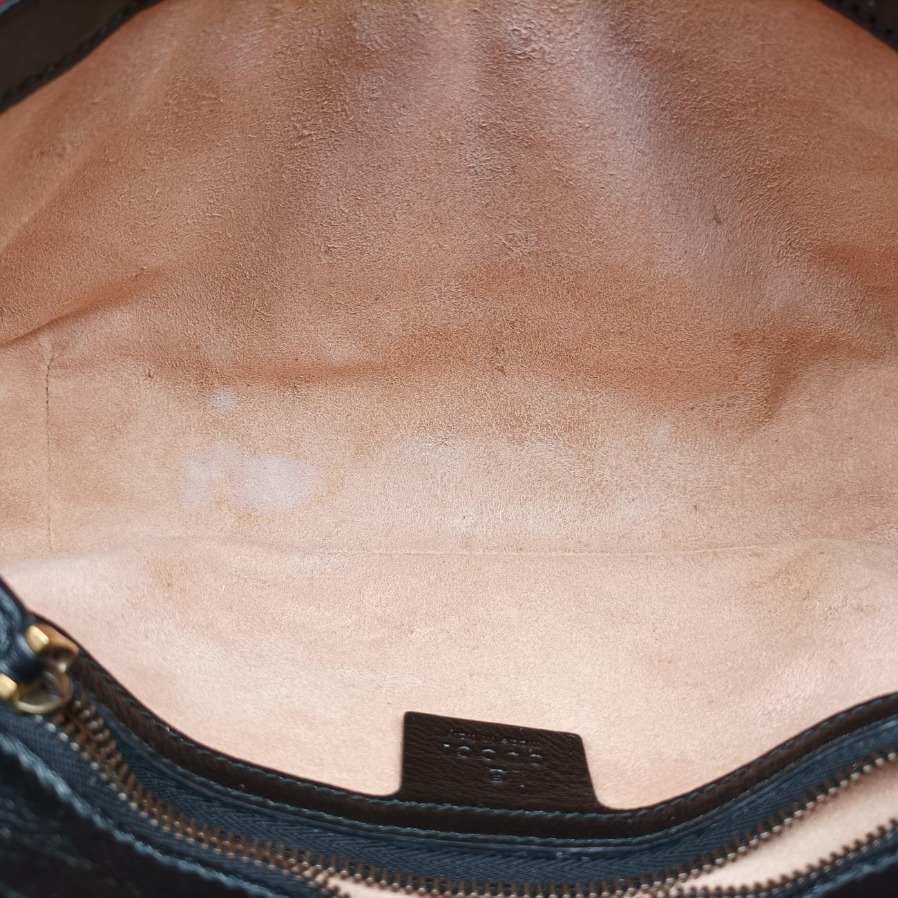 GG Marmont Black x Beige x Red Leather 443497 B029516007GGマーモント ブラック×ベージュ×レッド レザー 443497 B029516007