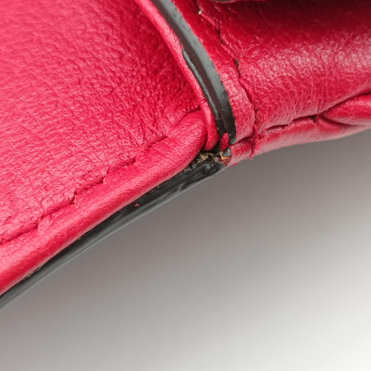 Queen Margaret Beige×Red×Multicolour PVC coated canvas×Leather 524356 I024818155クイーン マーガレット ベージュ×レッド×マルチカラー PVCコーティングキャンバス×レザー 524356 I024818155