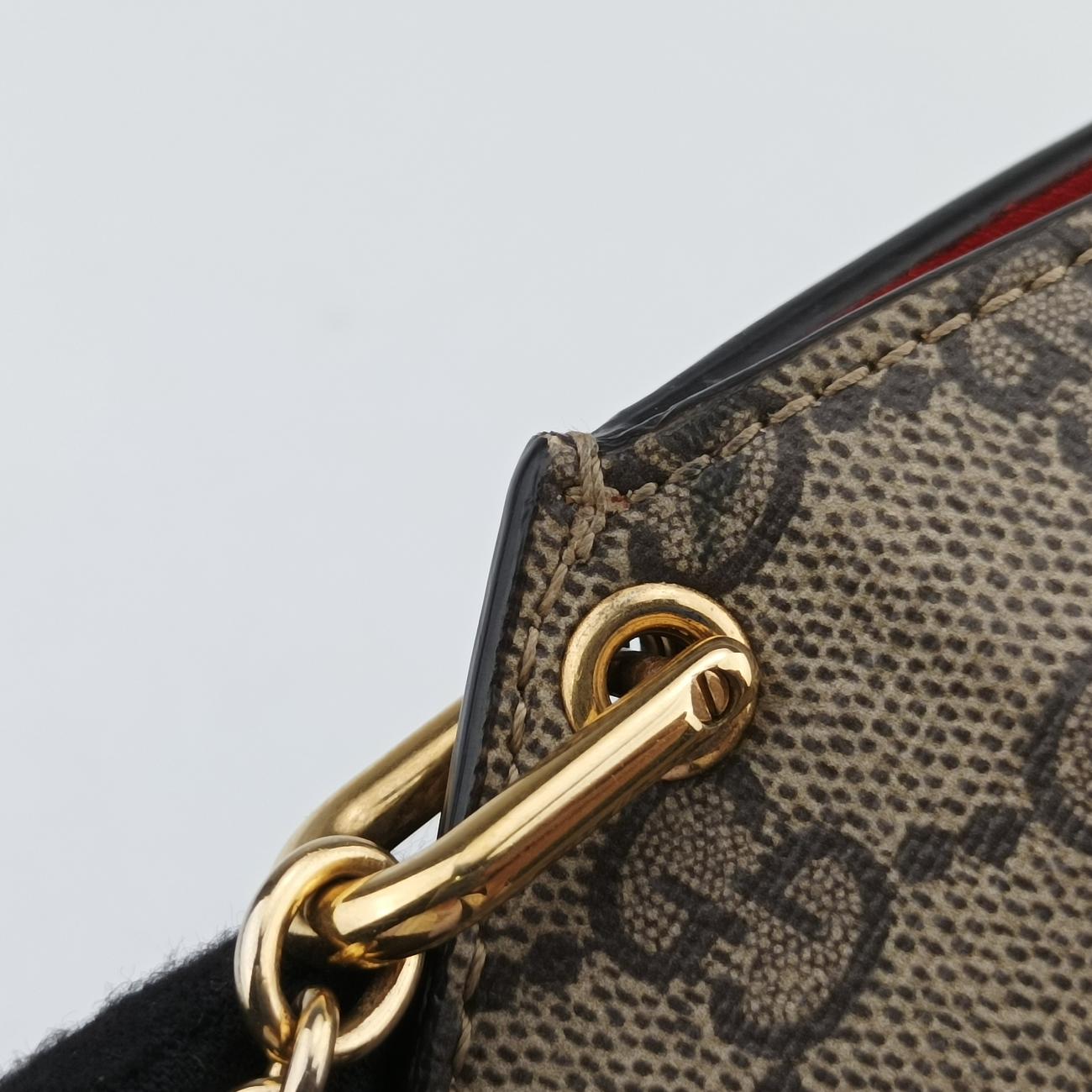 heart Brown×Red PVC coated canvas 678131 G036832647ハート ブラウン×レッド PVCコーティングキャンバス 678131 G036832647