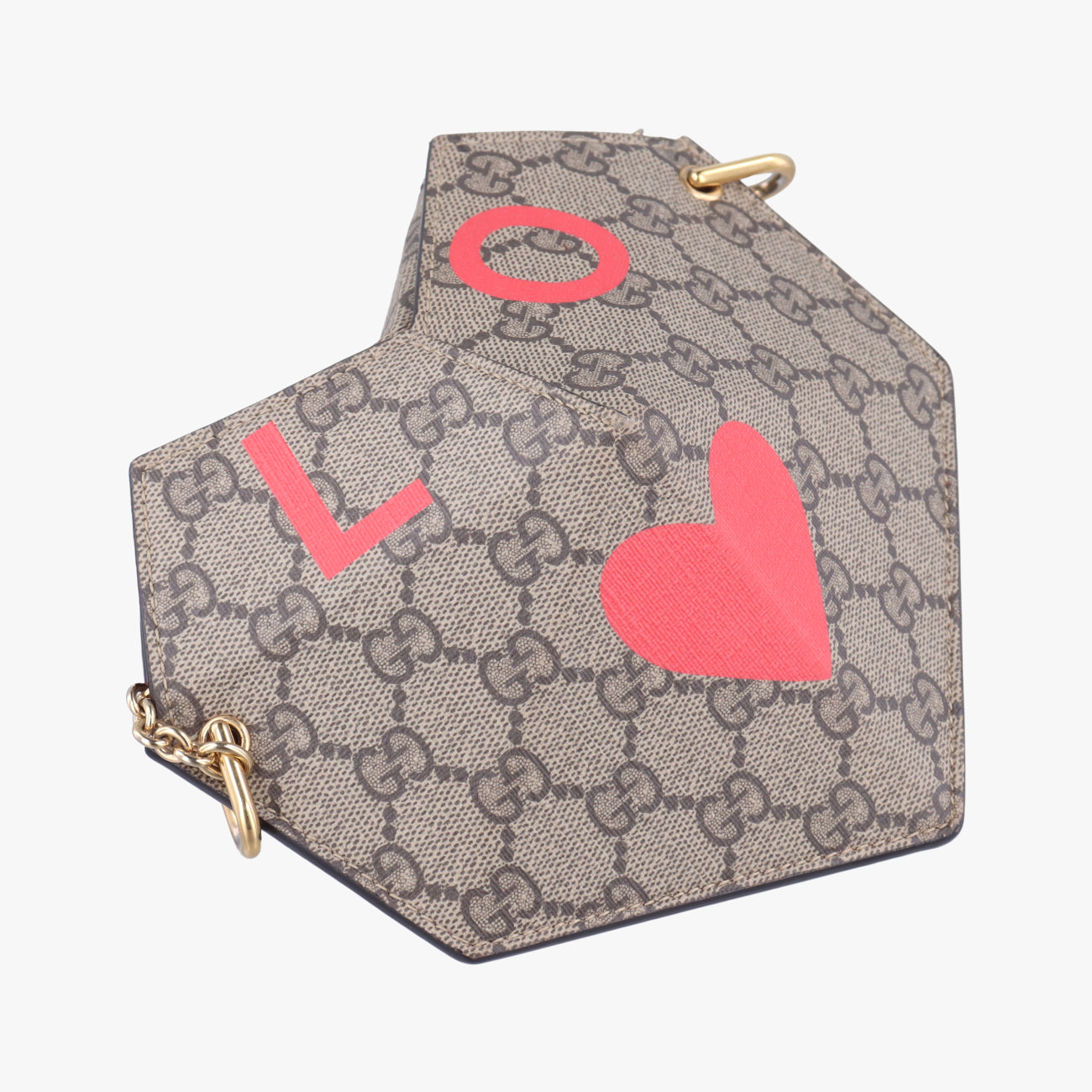 heart Brown×Red PVC coated canvas 678131 G036832647ハート ブラウン×レッド PVCコーティングキャンバス 678131 G036832647