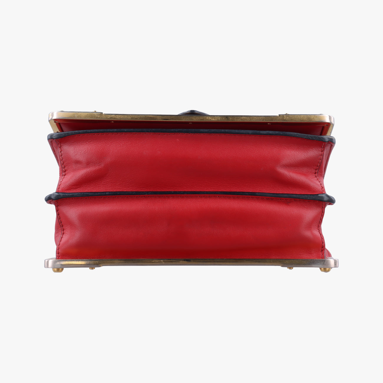 Cahier Red x Black Leather 1BD045 25 Pカイエ レッド×ブラック レザー×サフィアーノレザー 1BD045 25 P