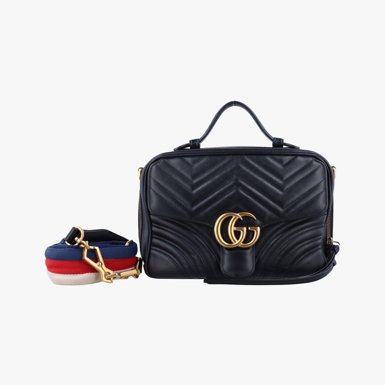 GG Marmont Black Leather 498100 A025542491GGマーモント ブラック レザー 498100 A025542491