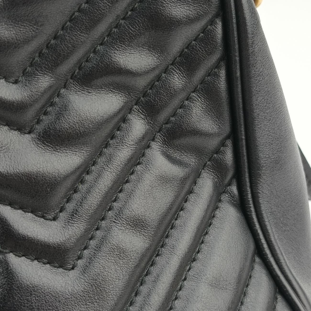 GG Marmont Black Leather 498100 A025542491GGマーモント ブラック レザー 498100 A025542491