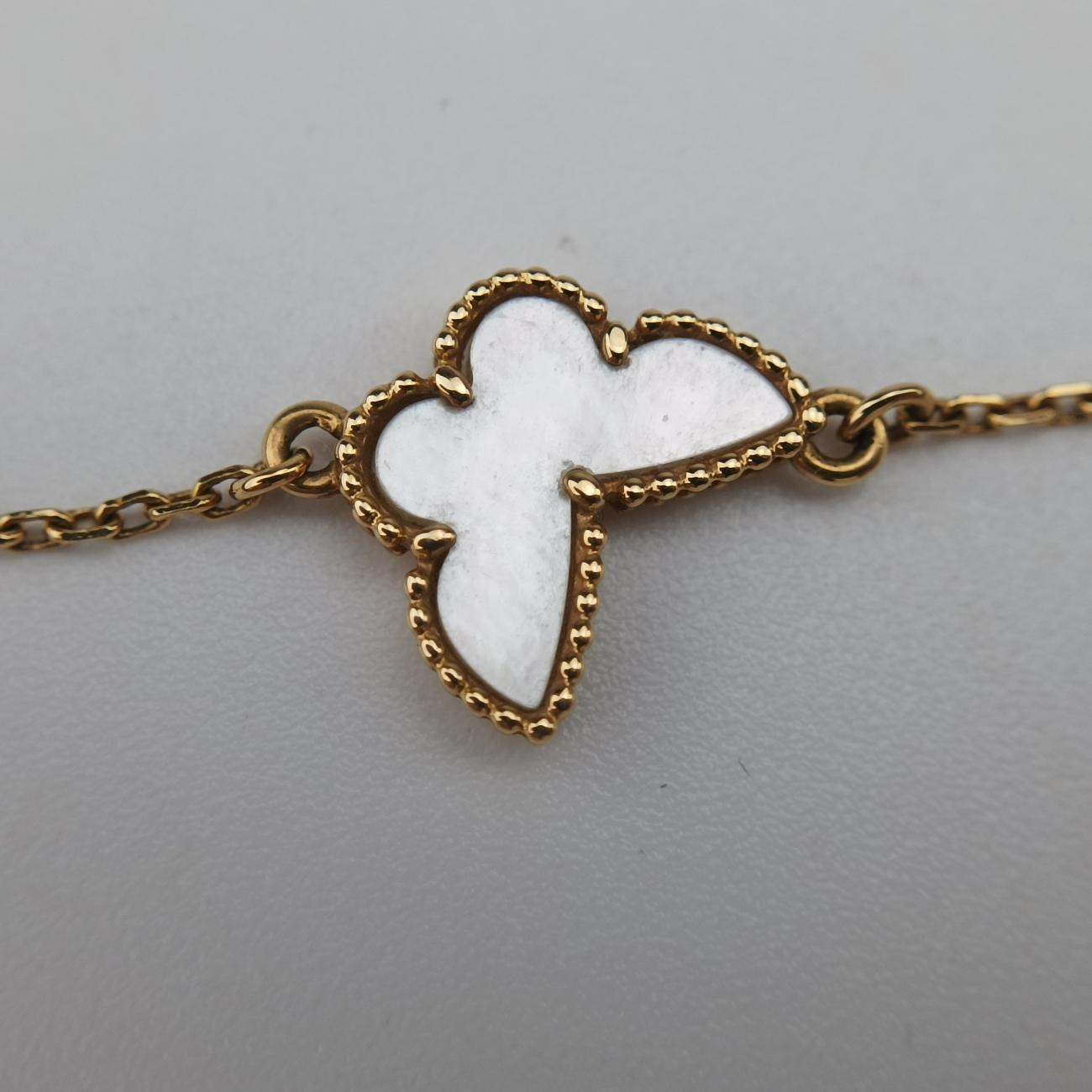 Sweet Alhambra Papillon White×golden AU750 ARF69000 BL 179410スウィートアルハンブラ パピヨン ホワイト×ゴールド AU750 ARF69000 BL 179410