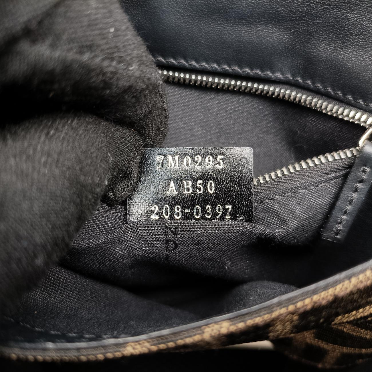 FF Logo Baguette slim Brown×white canvas 7M0295 7M0295 AB50 208-0397バゲット スリム ブラウン×ホワイト キャンバス 7M0295 7M0295 AB50 208-0397