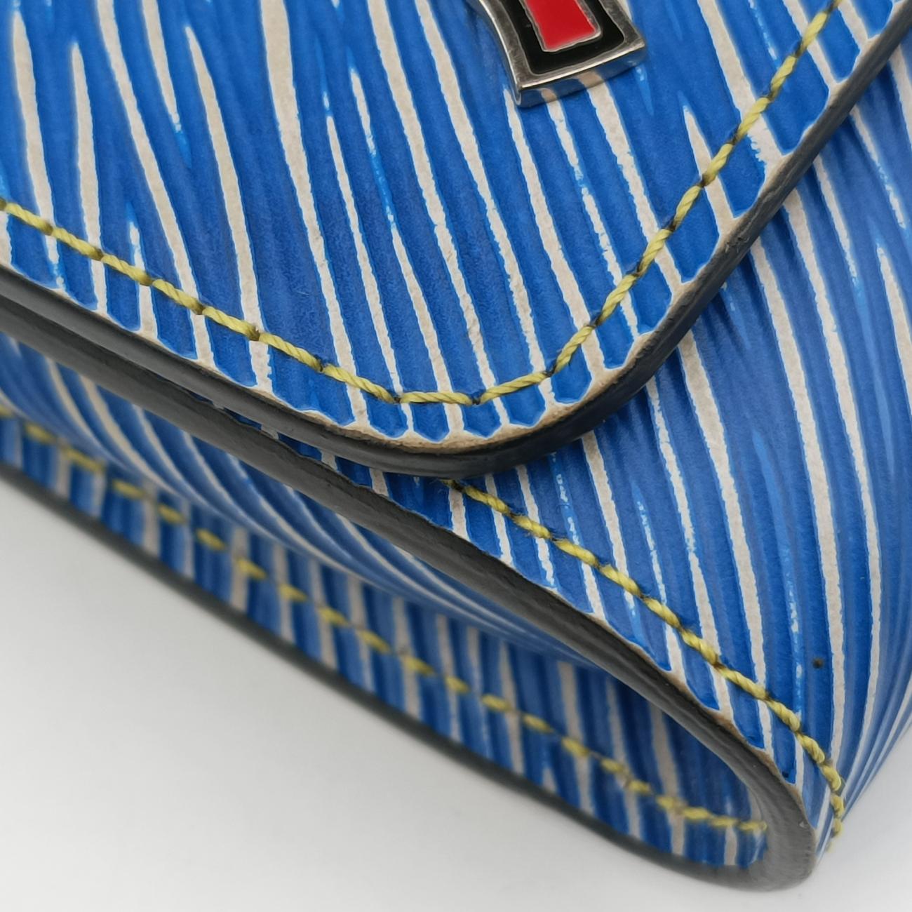 Portefeuille Twist Chain blue×multicolor Epi M62732 SP4127ポルトフォイユ ツイスト チェーン ブルー×マルチカラー エピ M62732 SP4127