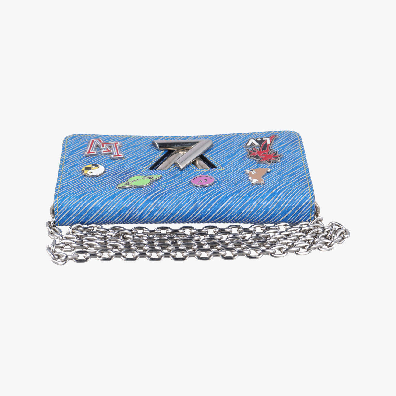Portefeuille Twist Chain blue×multicolor Epi M62732 SP4127ポルトフォイユ ツイスト チェーン ブルー×マルチカラー エピ M62732 SP4127
