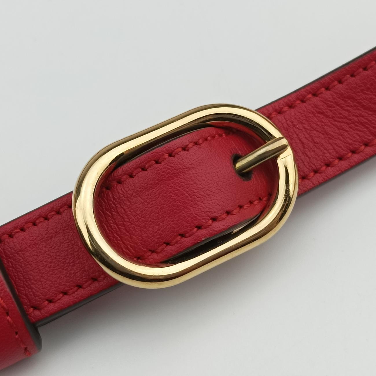 Interlocking G White×red Leather 658230 インターロッキングG ホワイト×レッド レザー 658230