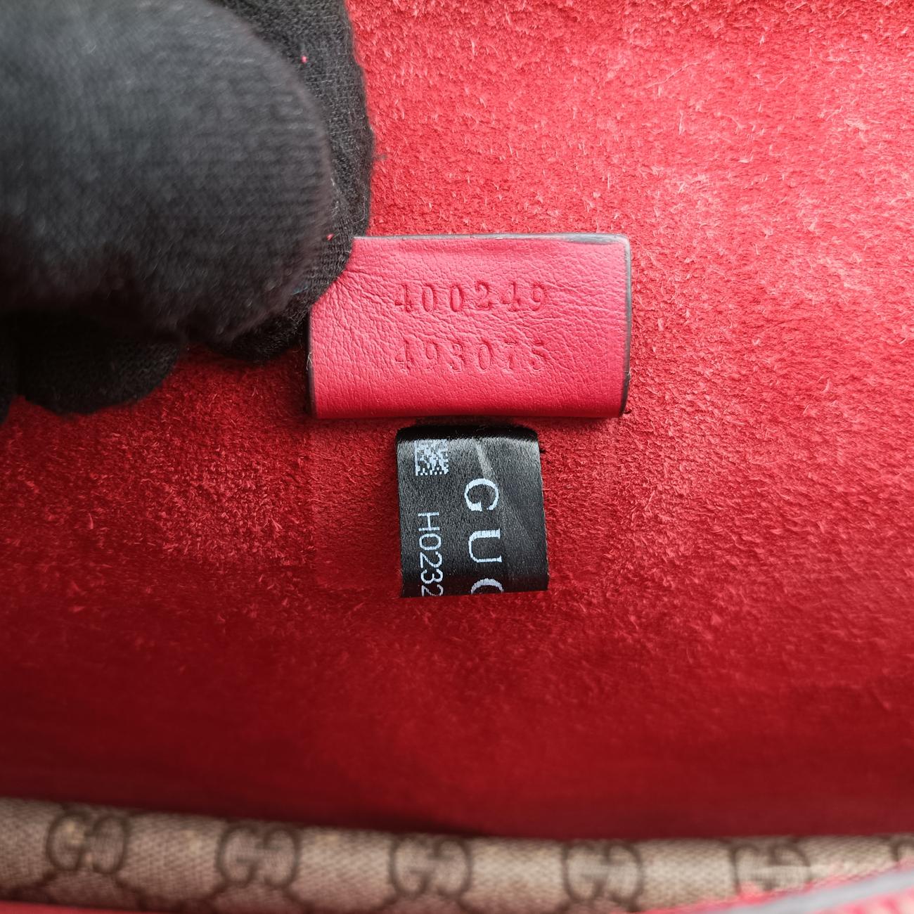 Dionysus beige×red PVC coated canvas × suede 400249 H023277563ディオニュソス ベージュ×レッド PVCコーティングキャンバス × スエード 400249 H023277563