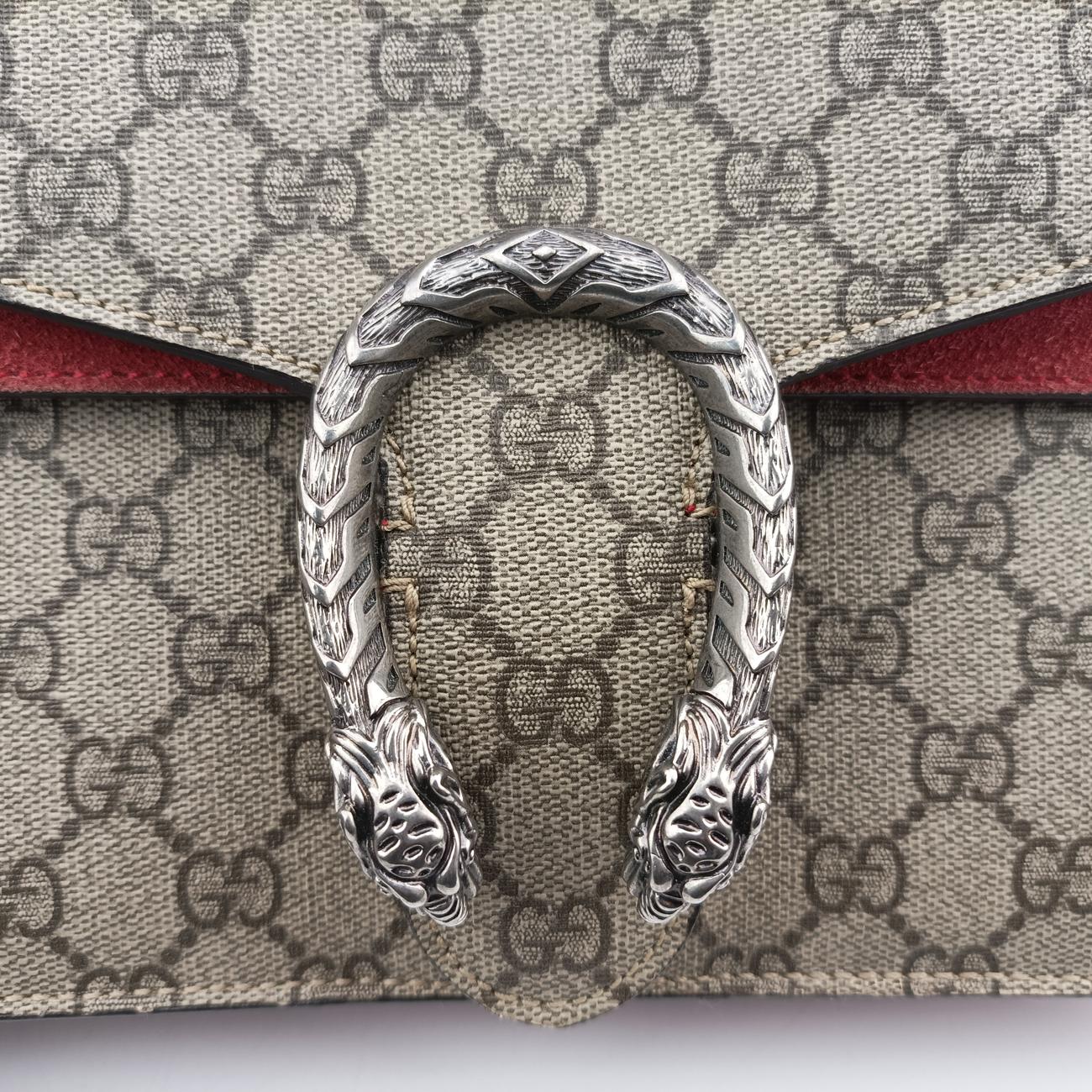 Dionysus beige×red PVC coated canvas × suede 400249 H023277563ディオニュソス ベージュ×レッド PVCコーティングキャンバス × スエード 400249 H023277563