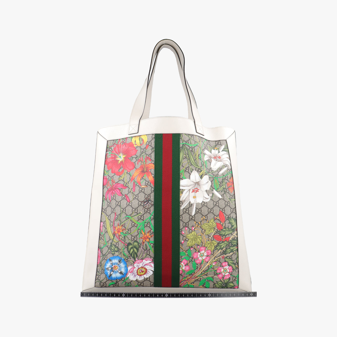 Ophidia Beige x Multicolour PVC coated canvas×Leather 519335 F030990256オフィディア ベージュ x マルチカラー PVCコーティングキャンバス×レザー 519335 F030990256