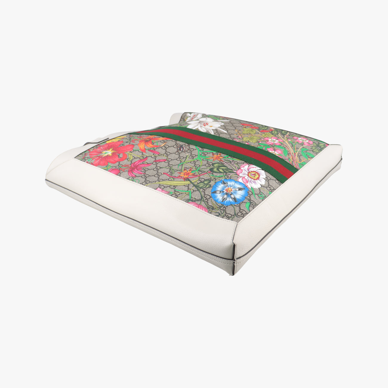 Ophidia Beige x Multicolour PVC coated canvas×Leather 519335 F030990256オフィディア ベージュ x マルチカラー PVCコーティングキャンバス×レザー 519335 F030990256